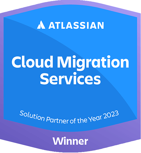 ATLASSIAN cloud Migration Services Solution Partner of the Year 2023 Winner